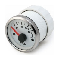 Купить Указатель температуры двигателя 40-120 гр., белый циферблат, нержавеющий ободок, д. 52 мм арт. JMV00277_KY14100
