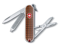Купить Нож-брелок VICTORINOX Classic, 58 мм, 7 функций, рукоять с дизайном "Шоколад" арт. 0.6223.842