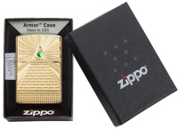 Купить Зажигалка ZIPPO Armor™ с покрытием High Polish Brass, латунь/сталь, золотистая, 38x13x57 мм арт. 49060