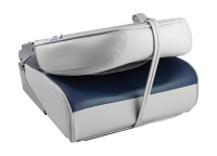 Купить Кресло складное мягкое PREMIUM WAVE; цвет серый/синий арт. 1062031