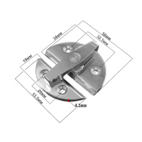 Купить Задвижка поворотная SUNFINE 58мм, нержавеющая сталь арт. SF31156-1