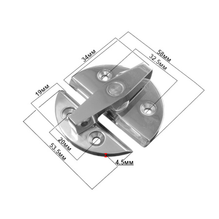 Купить Задвижка поворотная SUNFINE 58мм, нержавеющая сталь арт. SF31156-1