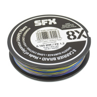 Купить Леска плетеная SFX 8X разноцветная 150 м 0.185 мм 13 кг PE 1.2 арт. SFX8B185M150