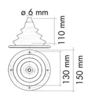Купить Уплотнитель для тросов управления черный, д. 152 мм арт. CU2810