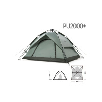 Купить Палатка Naturehike автоматическая NH21ZP008, трехместная, серо-зеленая, 6927595777442 арт. 6927595777442