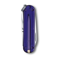 Купить Нож-брелок VICTORINOX Classic SD Colors "Persian Indigo", 58 мм, 7 функций, полупрозрачный индиго арт. 0.6223.T29G