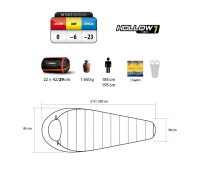Купить Спальный мешок Trimm Trekking TRAPER, синий, 185 R, 44183 арт. 44183