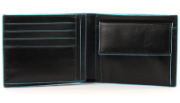 Купить Портмоне Piquadro Blue Square, черное, 12,5х9,5х2,5 см арт. PU1240B2/N