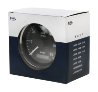 Купить Тахометр 0-6000 об/мин со счетчиком моточасов делитель 0.5-250; черный циферблат; нержавеющий ободок арт. JMV00246_KY07000