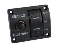 Купить Панель управления с предохранителем для осушительного насоса (ручной-выкл-авто) 12/24В, пластик арт. SFSP-015-02