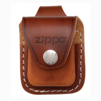 Купить Чехол ZIPPO для широкой зажигалки, кожа, с кожаным фиксатором на ремень, коричневый, 57x30x75 мм арт. LPLB