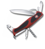 Купить Нож перочинный VICTORINOX RangerGrip 61, 130 мм, 11 функций, с фиксатором лезвия, красный с чёрным арт. 0.9553.MC