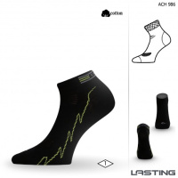 Купить Носки Lasting ACH 986 cotton+polyamide, черный с желтой полоской, размер M (ACH986M) арт. ACH986M
