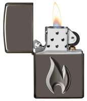 Купить Зажигалка ZIPPO Armor™ с покрытием Black Ice®, латунь/сталь, чёрная, глянцевая, 38x13x57 мм арт. 29928