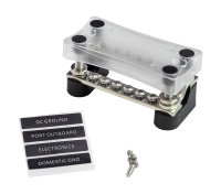 Купить Колодка распределительная электромонтажная с защитной крышкой, 2 планки по 6 контактов арт. BF427C6P