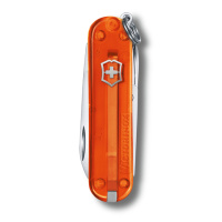 Купить Нож-брелок VICTORINOX Classic SD Colors "Fire Opal", 58 мм, 7 функций, полупрозрачный оранжевый арт. 0.6223.T82G