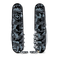 Купить Нож перочинный VICTORINOX Huntsman Navy Camouflage, 91 мм, 15 функций, серо-синий камуфляж арт. 1.3713.942