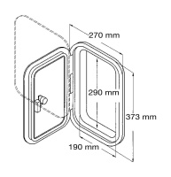 Купить Люк смотровой 270 х 373 мм, черный арт. SP2732