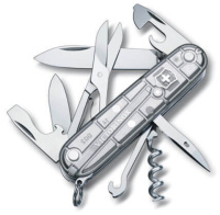Купить Нож перочинный VICTORINOX Huntsman, 91 мм, 15 функций, полупрозрачный серебристый арт. 1.3713.T7
