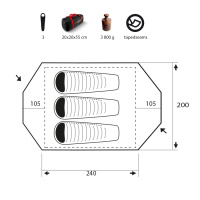 Купить Палатка Trimm Extreme VISION-DSL, оранжевый 3, 49257 арт. 49257