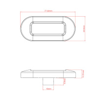 Купить Светильник для подсветки палуб и трапов светодиодный 75х32 мм, белый холодный свет, черный арт. B013106-CWHB
