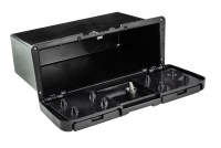 Купить Ящик для мелочей врезной, с замком и складными подстаканниками, черный арт. 71054