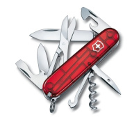 Купить Нож Victorinox Climber Zurich, 91 мм, 14 функций, полупрозрачный красный (подар. упак.) арт. 1.3703.TE5