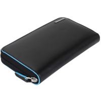 Купить Кошелек женский Piquadro Blue Square, черный, 19x10x2,2 см арт. PD1515B2R/N