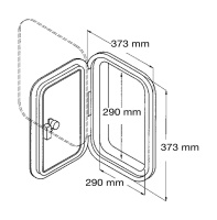Купить Люк смотровой 373 х 373 мм; черный арт. SP2747