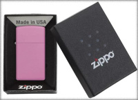 Купить Зажигалка ZIPPO Slim® с покрытием Pink Matte, латунь/сталь, розовая, матовая, 29x10x60 мм арт. 1638