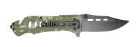 Купить Нож складной Stinger, 88 мм (серебристый), материал рукояти: алюминий (зелёный камуфляж) арт. FK-008H