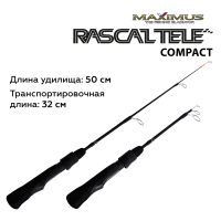 Купить Зимняя удочка Maximus RASCALTele Compact 202M 0,5 м до 30 г.(MIRRLTC202M) арт. MIRRLTC202M