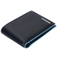Купить Кошелек Piquadro Blue Square, синий, 12,5x9x2 см арт. PU257B2R/BLU2
