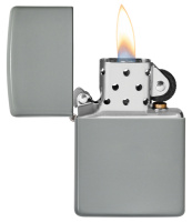 Купить Зажигалка ZIPPO Classic с покрытием Flat Grey, латунь/сталь, серая, глянцевая, 38x13x57 мм арт. 49452