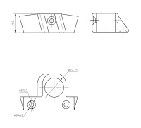 Купить Кронштейн для трапа правый 7/8" (22 мм) арт. 66006_Kof