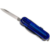 Купить Нож-брелок Victorinox Classic Midnite Manager, 58 мм, 10 функций, синий полупрозрачный арт. 0.6366.T2
