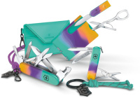 Купить Швейцарская карта Victorinox Swiss Card Classic Sydney Style, бирюзовый (подар. упаковка) арт. 0.7100.E222