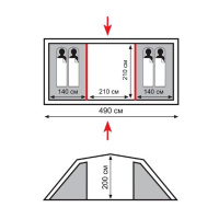 Купить Totem палатка Hurone 4 (V2) арт. TTT-025