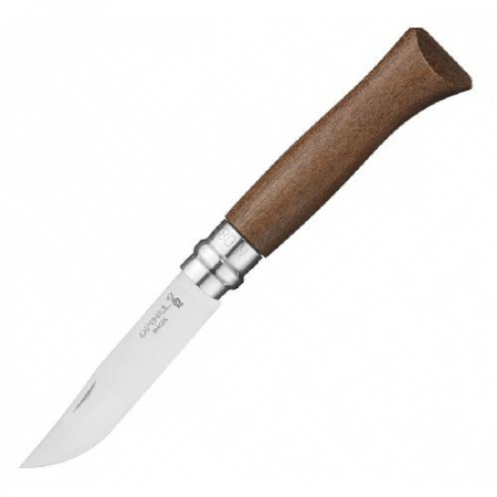 Купить Нож Opinel №8, нержавеющая сталь, ореховая рукоять в картонной коробке, 002022 арт. 002022