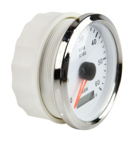 Купить Тахометр 0-6000 об/мин со счетчиком моточасов делитель 1-10; белый циферблат; нержавеющий ободок арт. JMV00251_KY07106