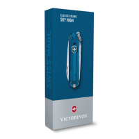 Купить Нож-брелок VICTORINOX Classic SD Colors "Sky High", 58 мм, 7 функций, полупрозрачный синий арт. 0.6223.T61G