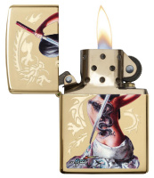 Купить Зажигалка ZIPPO Mazzi® с покрытием High Polish Brass, латунь/сталь, золотистая, 38x13x57 мм арт. 29668