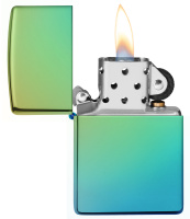 Купить Зажигалка ZIPPO Classic с покрытием High Polish Teal, латунь/сталь, зелёная, глянцевая, 38x13x57 мм арт. 49191