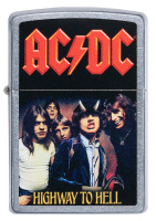 Купить Зажигалка ZIPPO AC/DC® с покрытием Street Chrome™, латунь/сталь, серебристая, матовая, 38x13x57 мм арт. 49235