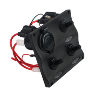 Купить Панель бортового питания 3 переключателя, разъем прикуривателя, индикация (упаковка из 24 шт.) арт. C91339LED_pkg_24