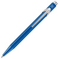 Купить Caran d’Ache Office 849 Pop Line - Metallic Blue, шариковая ручка, M арт. 849.640
