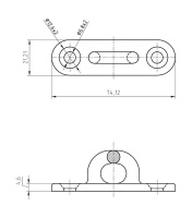 Купить Серьга с овальным основанием; 76 мм арт. 41701_Kof