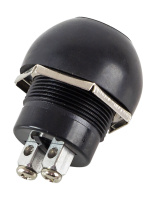 Купить Кнопка без фиксации 12 В 3А, OFF-(ON) 2P, D22 с резиновым колпачком арт. 30171