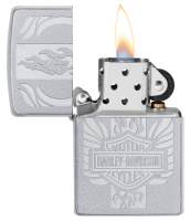 Купить Зажигалка ZIPPO Harley-Davidson® c покрытием Satin Chrome™, латунь/сталь, серебристая, 38x13x57 мм арт. 49660