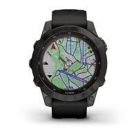 Купить Garmin Fenix 7 Sapphire Solar титановый серый DLC с черным ремешком арт. 010-02540-21